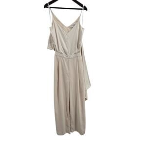 Obando Collective Wide Leg Jumpsuit with Cape Cream Size 4